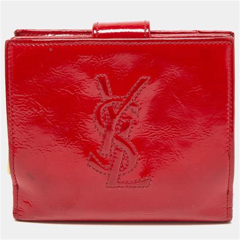 ysl belle de jour patent wallet|Yves Saint Laurent Red Patent Leather Belle De Jour Wallet.